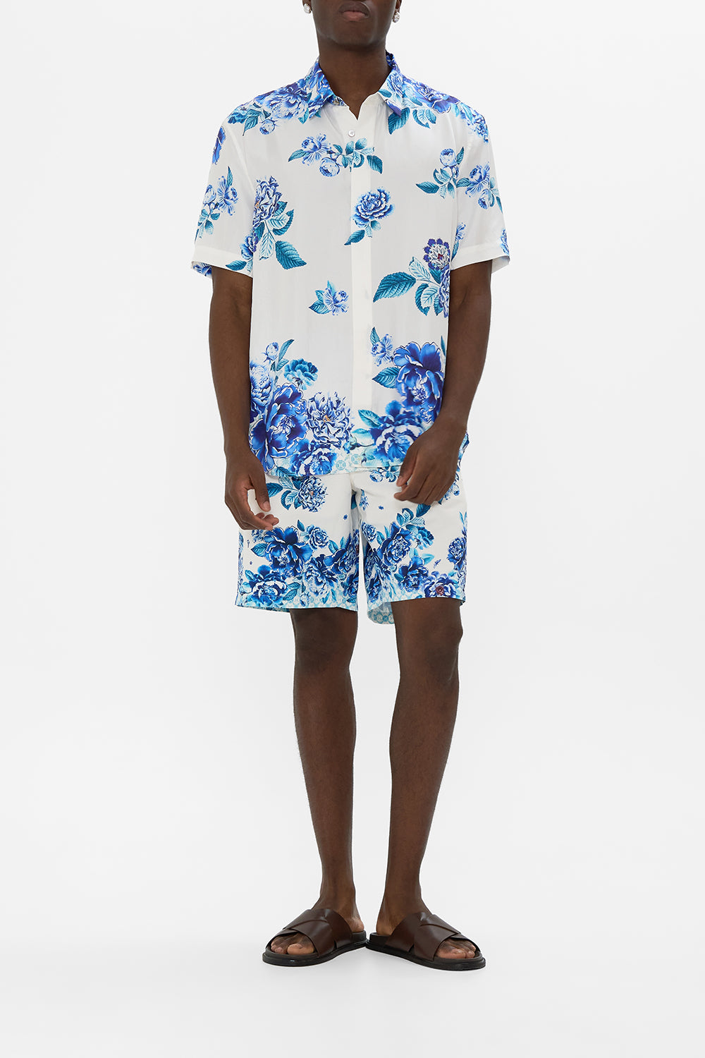 SHORT SLEEVE OVERSIZED SHIRT A CERAMIC GARDEN