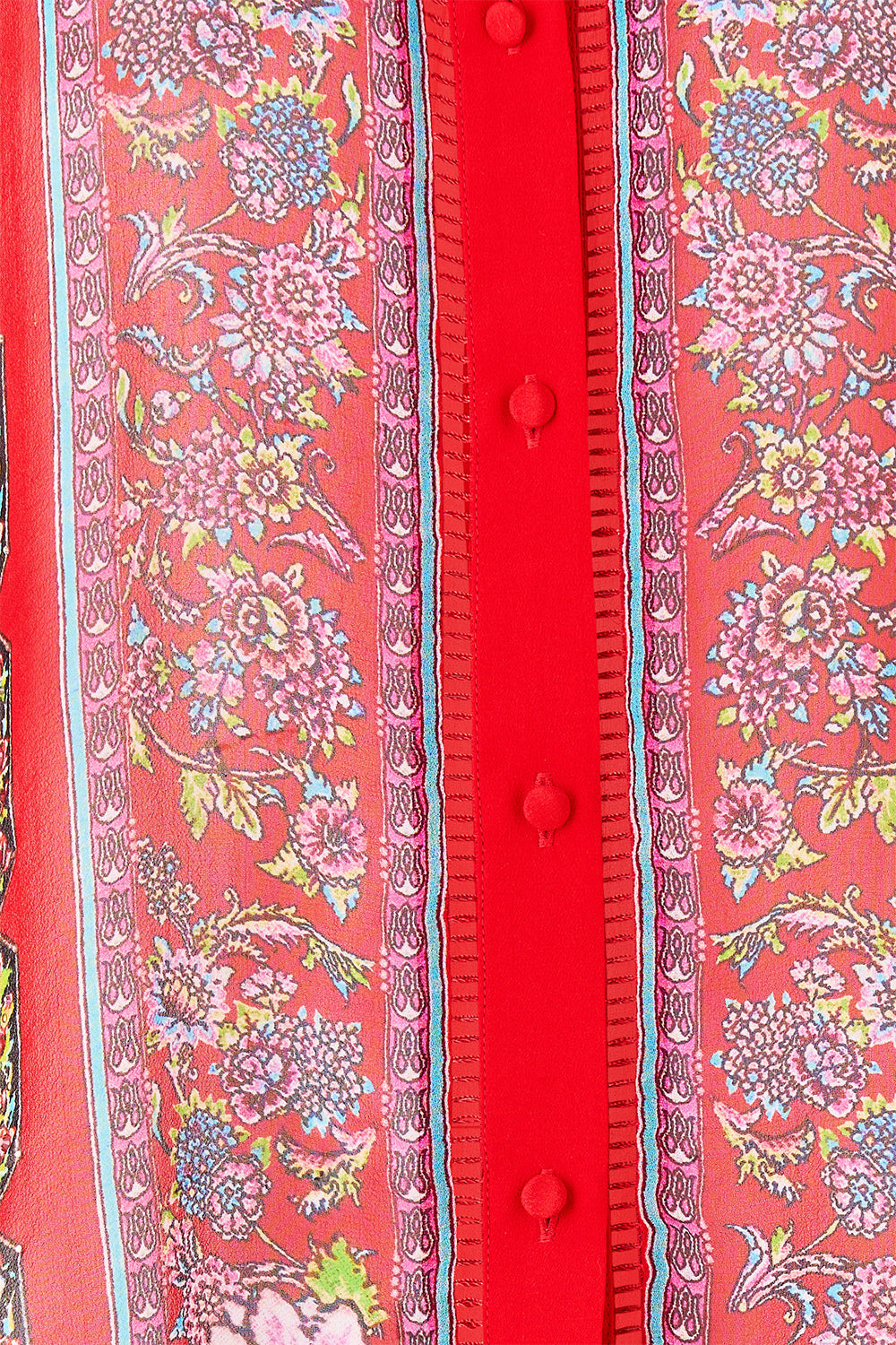 The CAMILLA BALLOON SLEEVE BLOUSE ARTISANS OF ANATOLIA in our  print.
