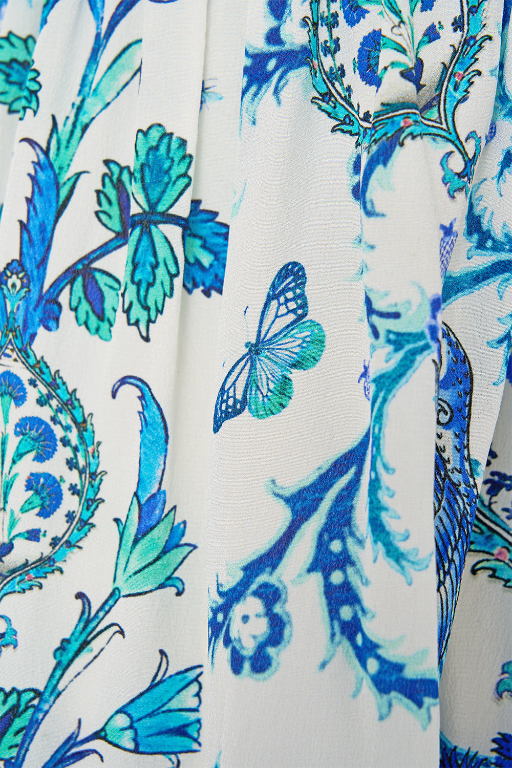 The CAMILLA gathered bust tiered mini dress from our print Isnik lullaby
