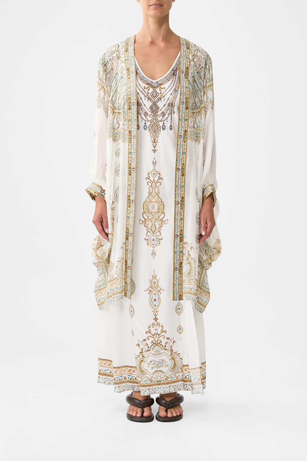 The CAMILLA bias cut tank dress from our print Ottoman dynasty
