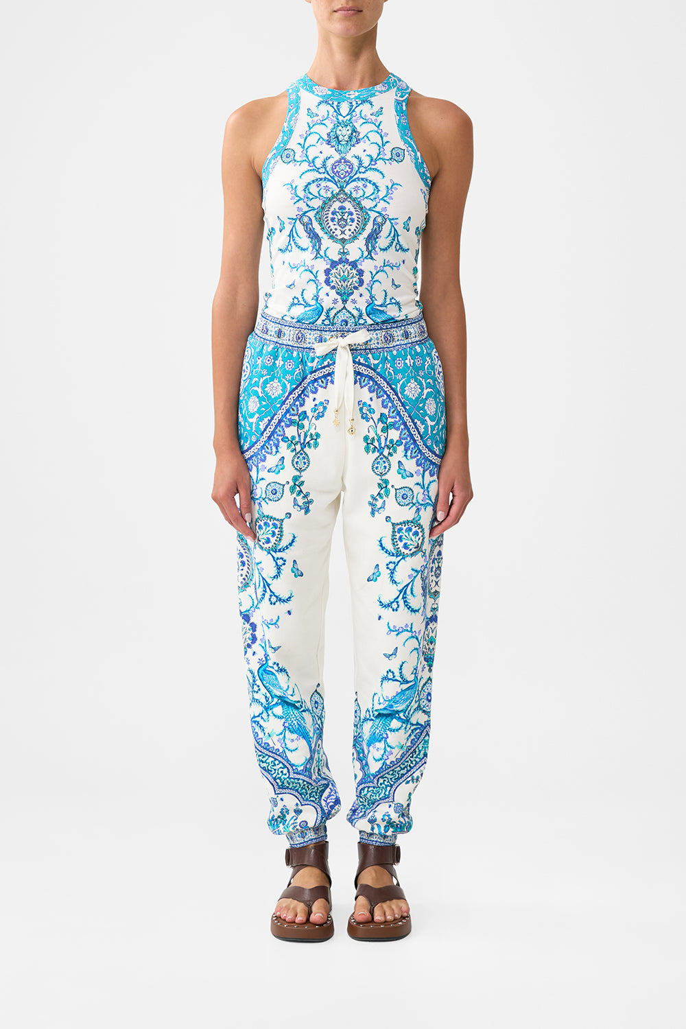 PANTALÓN DEPORTIVO DE PUNTO CON DETALLES DE SEDA ISNIK LULLABY