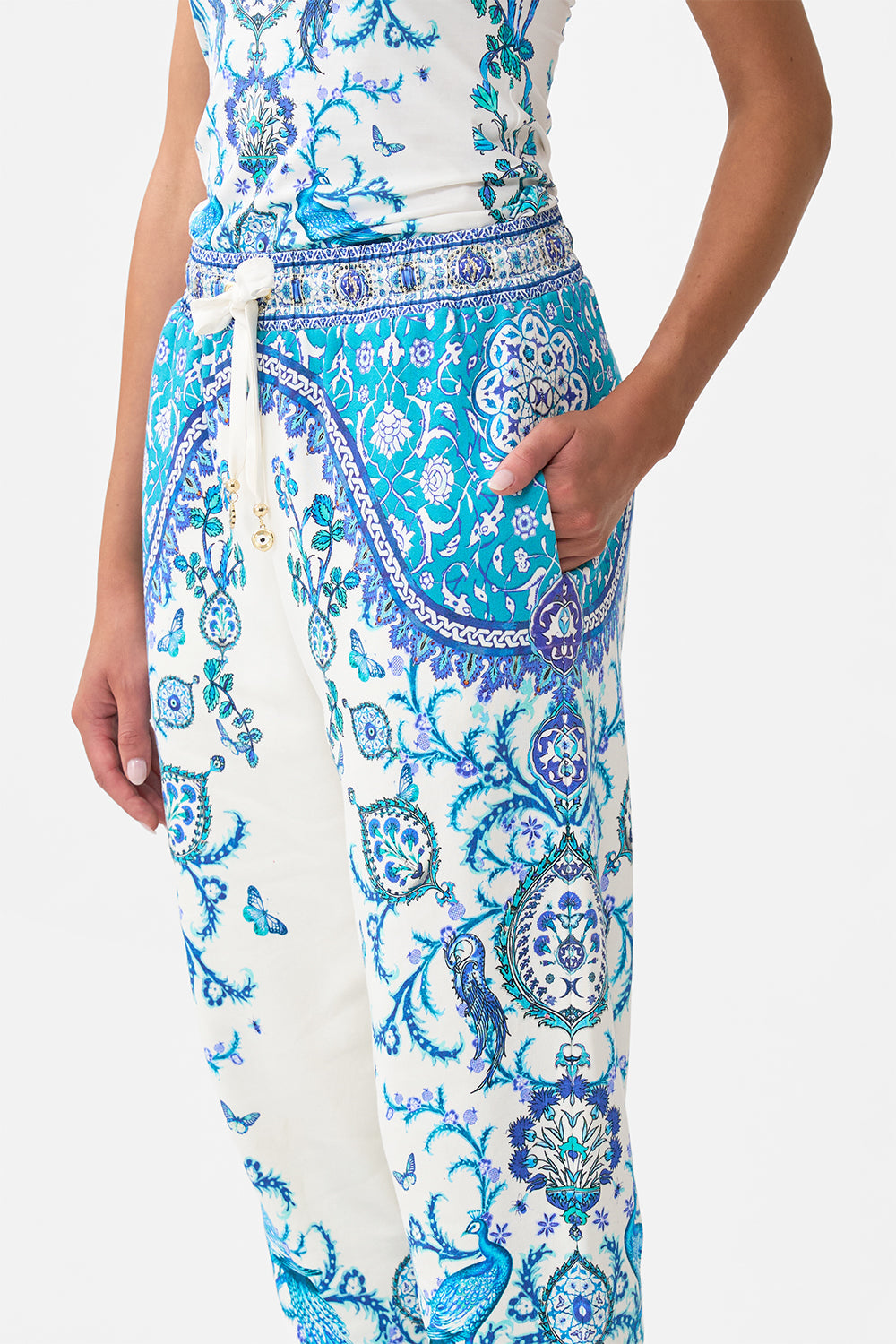 PANTALÓN DEPORTIVO DE PUNTO CON DETALLES DE SEDA ISNIK LULLABY