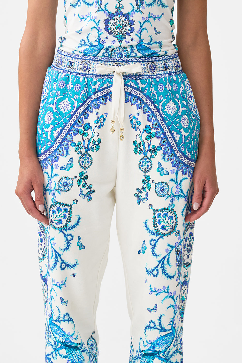 JERSEY TRACK PANT WITH SILK DETAILS ISNIK LULLABY