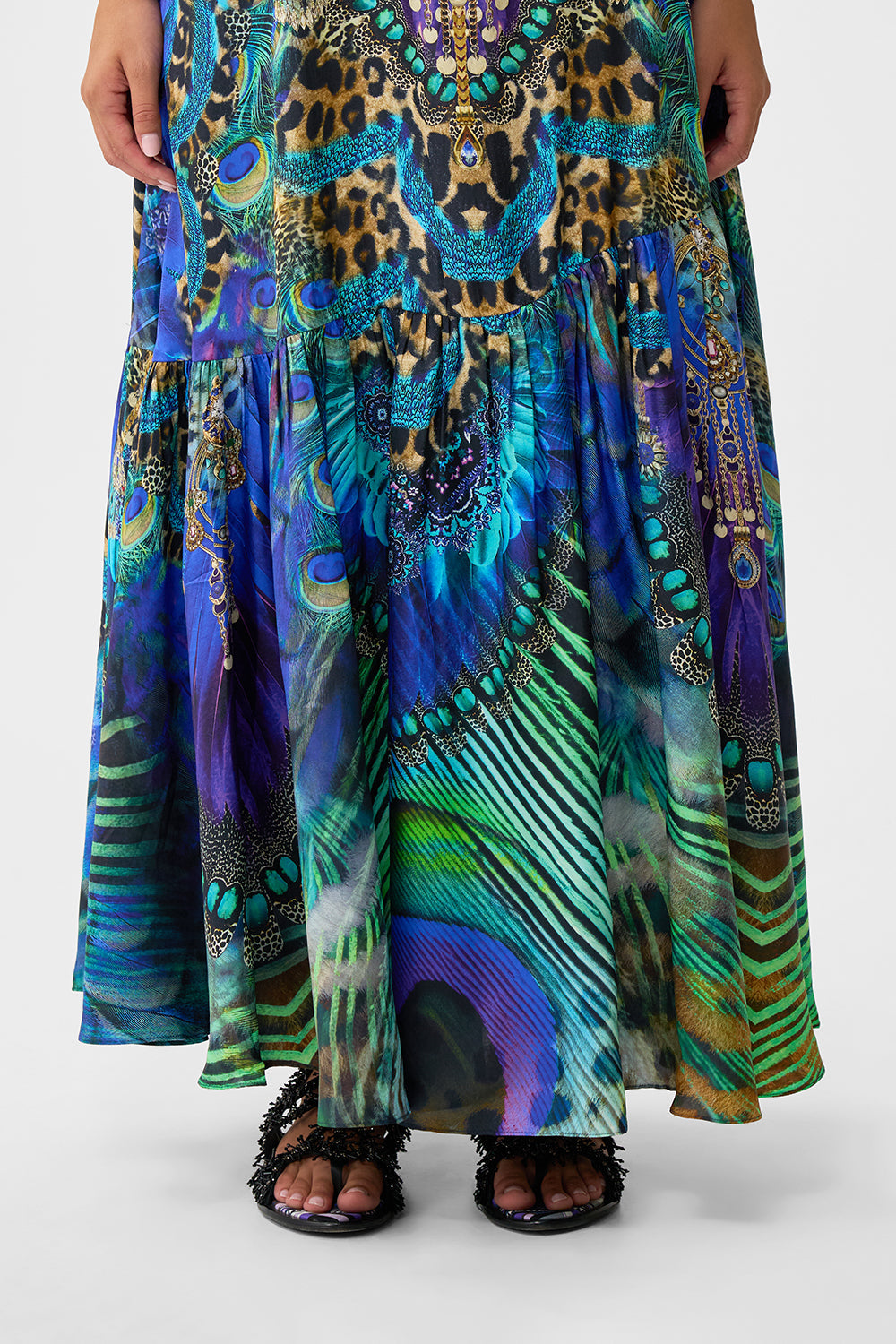 The CAMILLA tie one shoulder dress from our print cosmic zoology