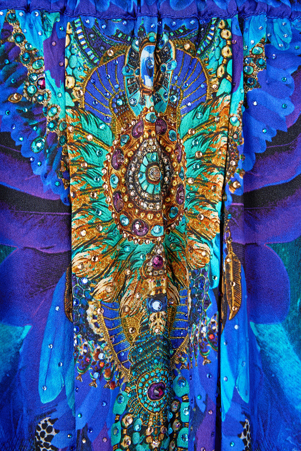 OFF SHOULDER FRILL DRESS WITH STRAPS COSMIC ZOOLOGY