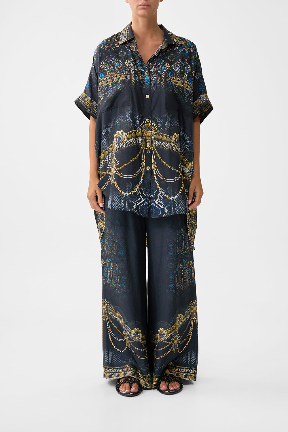 The CAMILLA oversized pocket tunic from our print song of the solstice