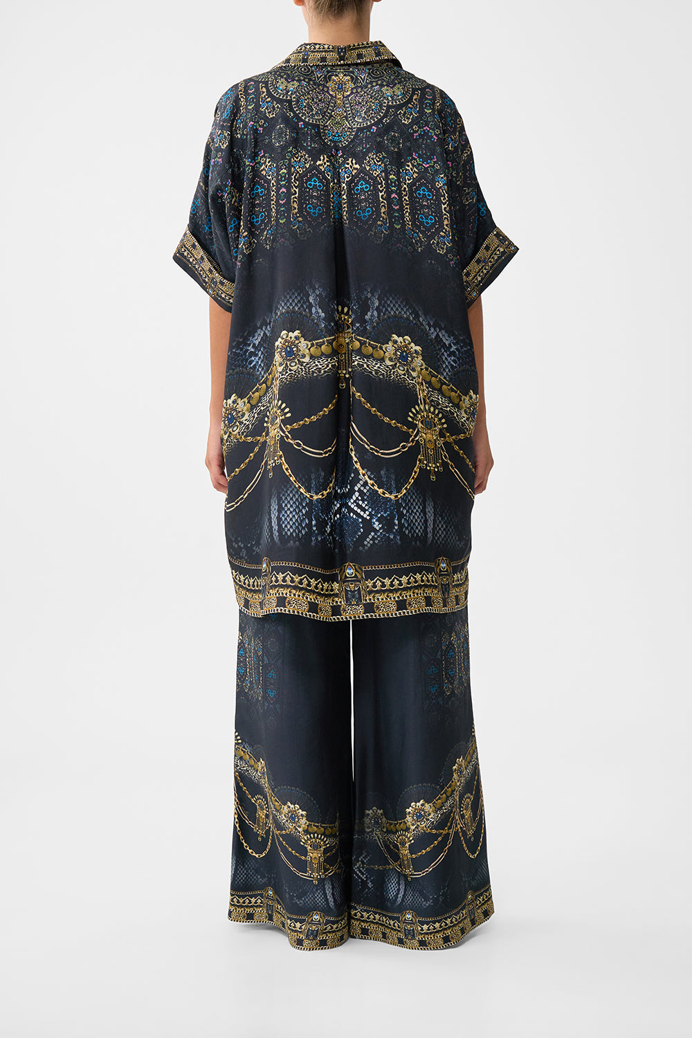 The CAMILLA oversized pocket tunic from our print song of the solstice