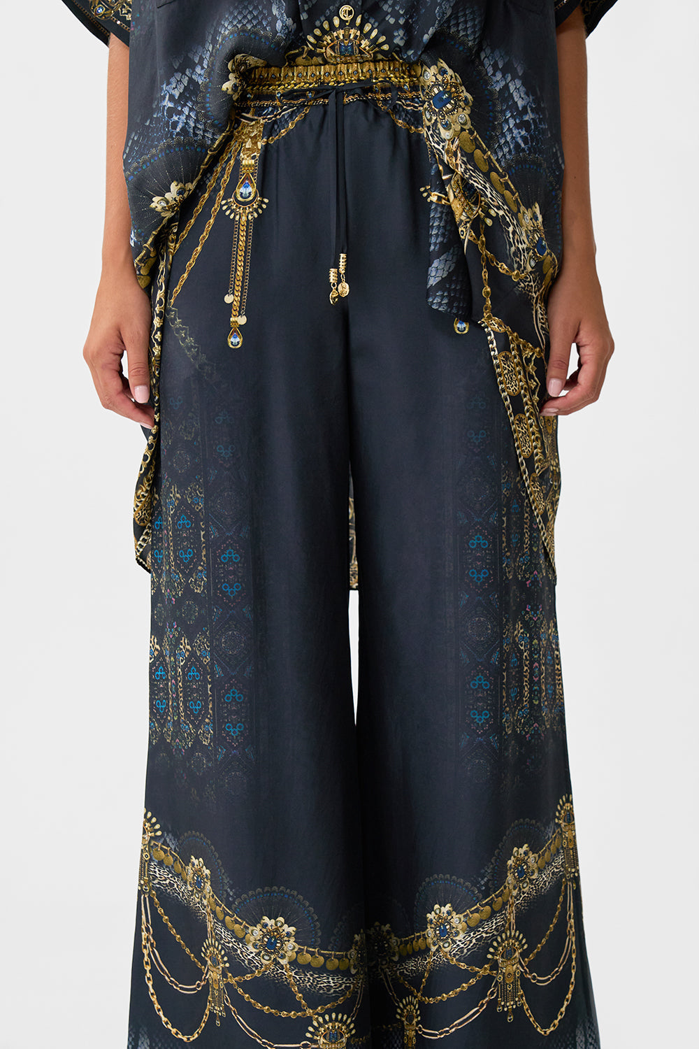 The CAMILLA LOUNGE PANT SONG OF THE SOLSTICE in our  print.