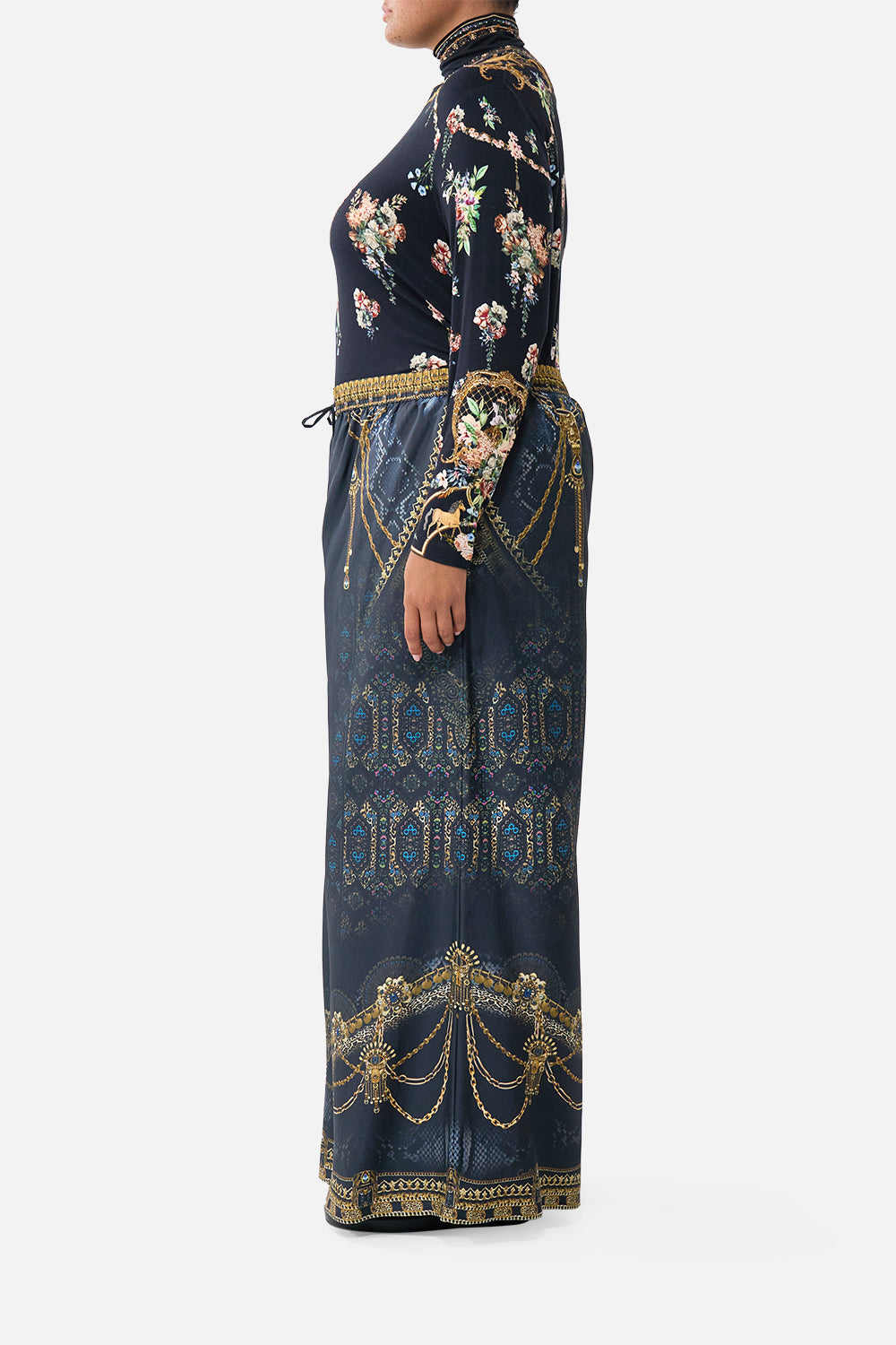 The CAMILLA LOUNGE PANT SONG OF THE SOLSTICE in our  print.