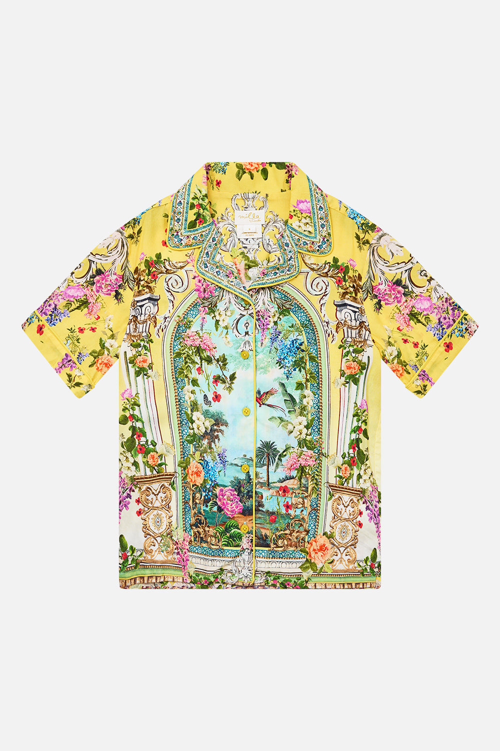 The CAMILLA kids classic short sleeve shirt from our print tales of Topkapi palace, front product view