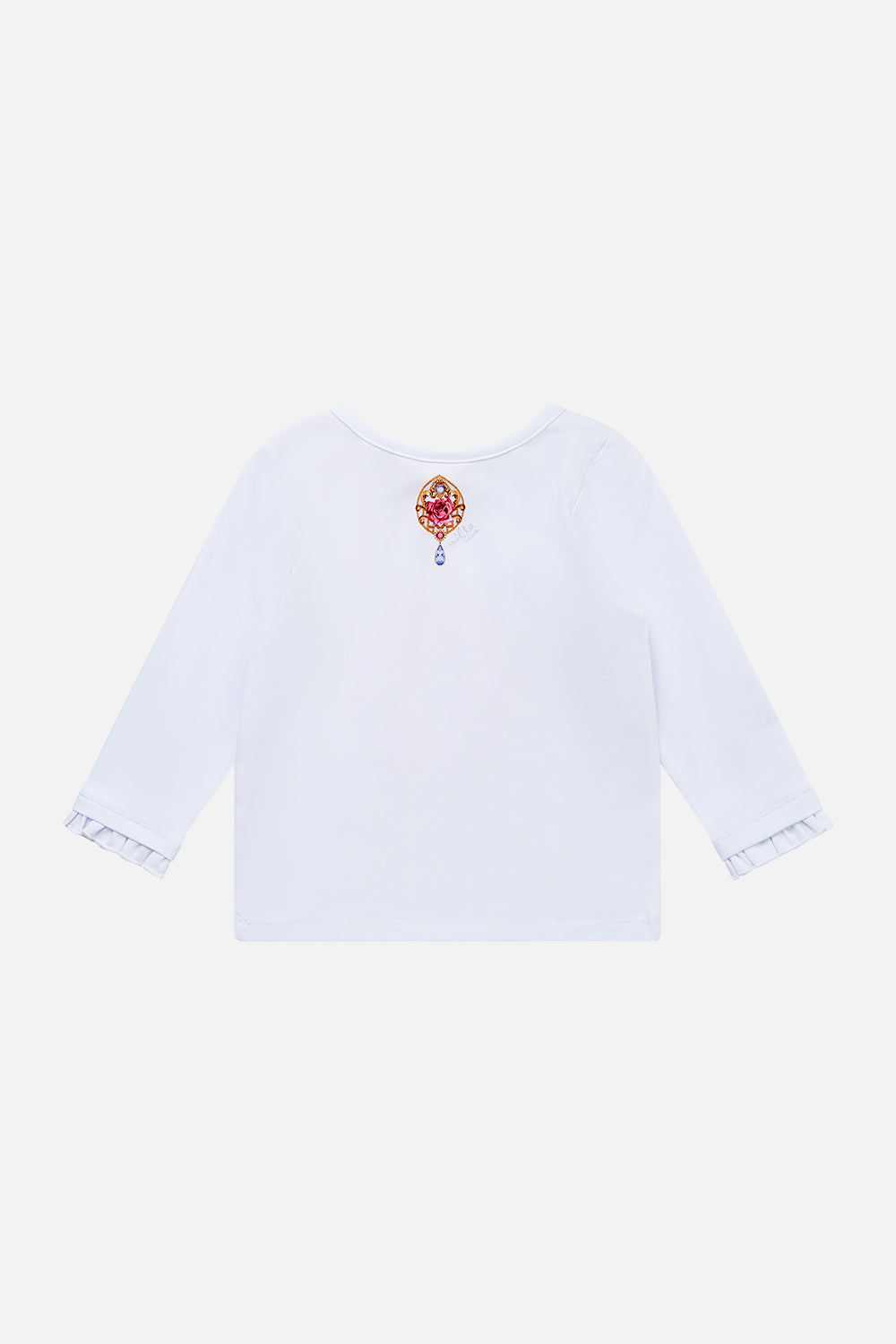 BABIES LONG SLEEVE TEE WITH FRILL CUFF TILED IN TIME