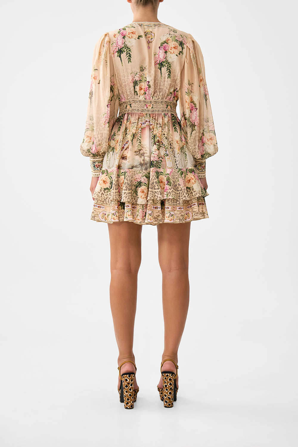 VESTIDO ABOTONADO CON VOLANTES ACUARELA MARAVILLOSA