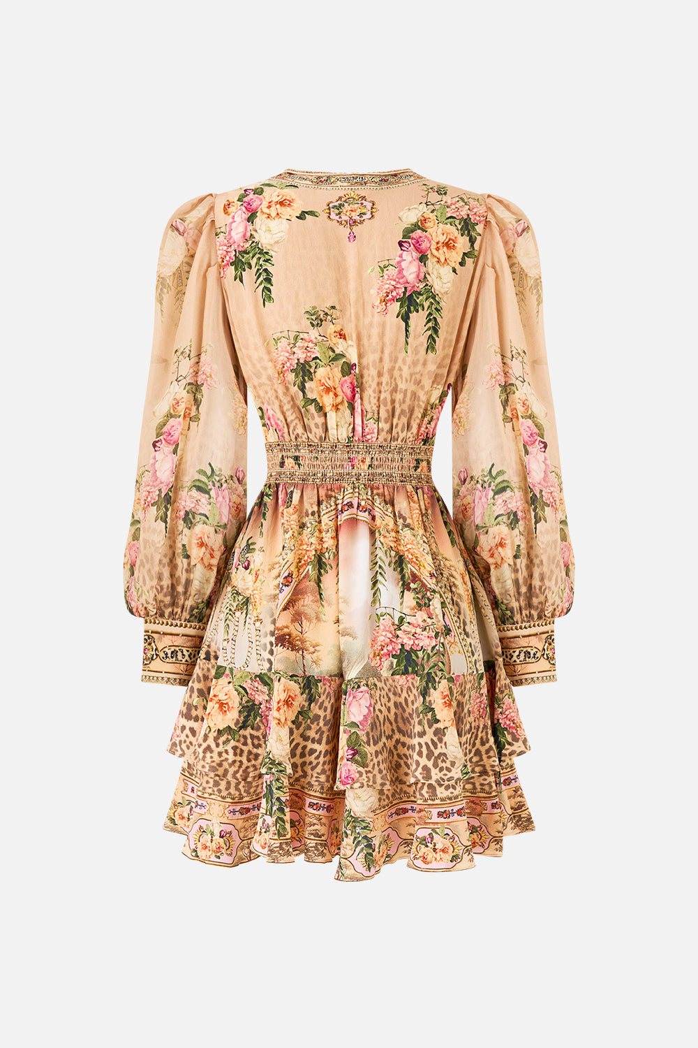 VESTIDO ABOTONADO CON VOLANTES ACUARELA MARAVILLOSA