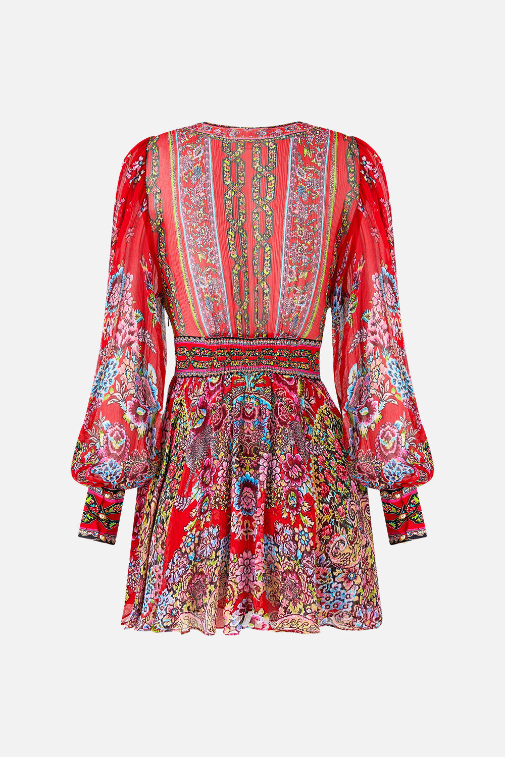 VESTIDO CORTO CON MANGA TIPO BLUSA ARTESANOS DE ANATOLIA