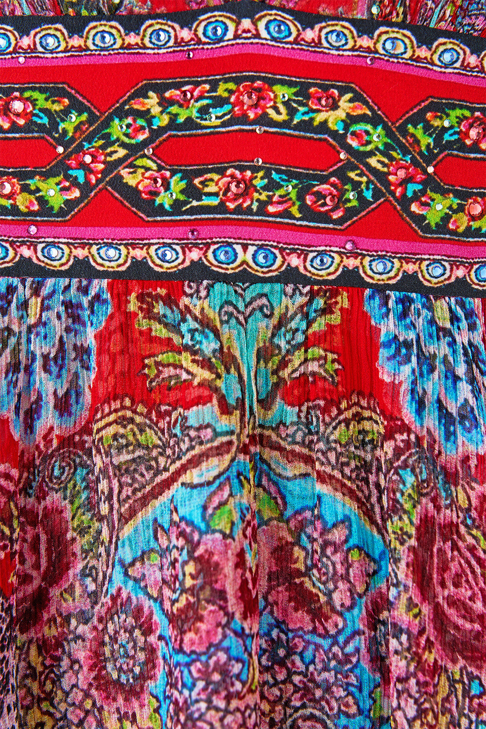 VESTIDO CORTO CON MANGA TIPO BLUSA ARTESANOS DE ANATOLIA