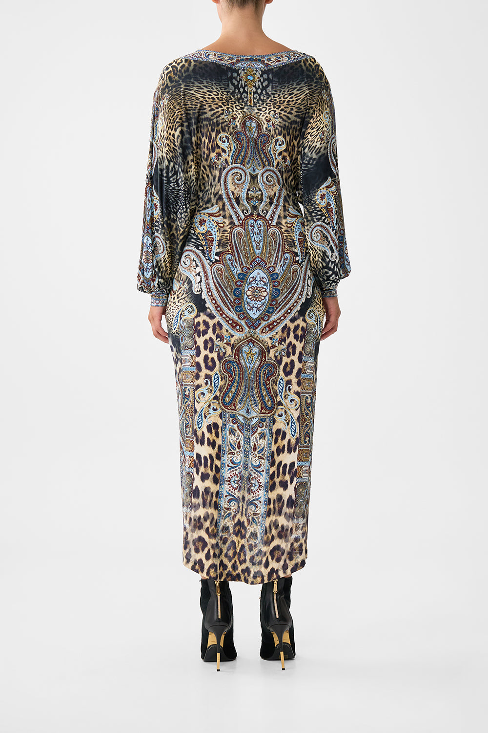 The CAMILLA twist front dress from our print Istanbul animalia