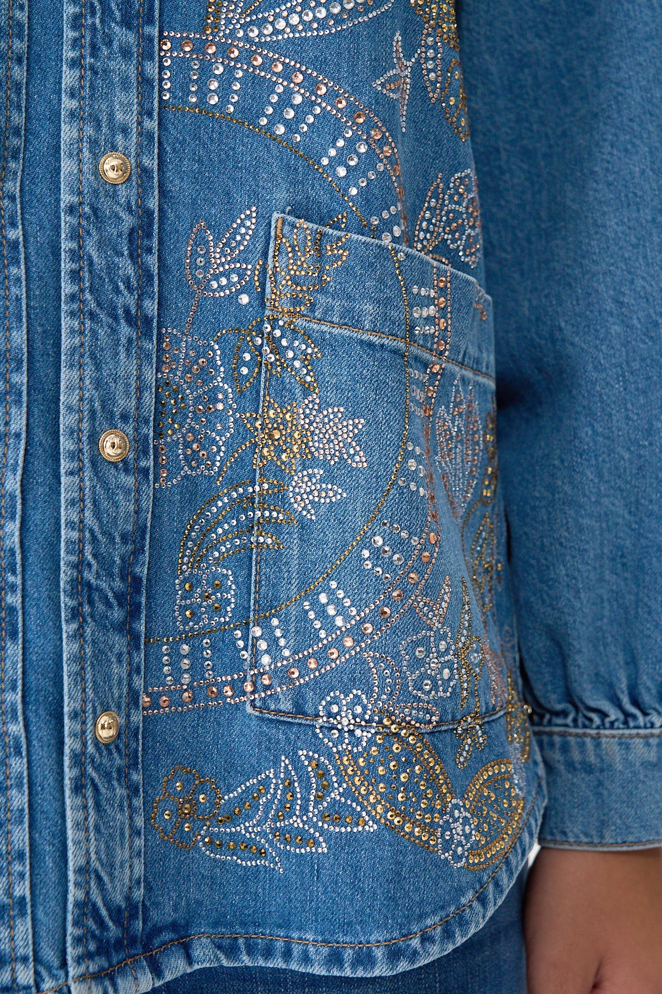 The Denim Lalita Ace Of Lace Long Line Shirt | CAMILLA US