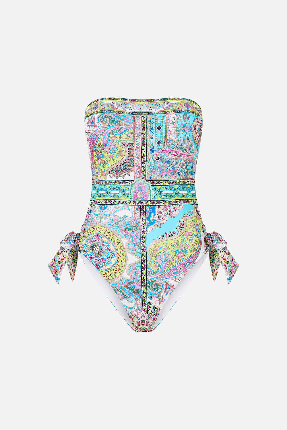 BANDEAU ONE PIECE WITH EYELET TIE SIDES MAGIC CARPET RIDE