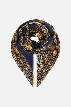 LARGE CRYSTALLED SILK SQUARE SCARF THE IMPERIAL GATE
