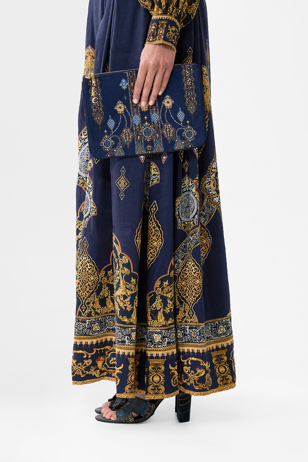 The CAMILLA SMALL CANVAS CLUTCH THE IMPERIAL GATE in our  print.