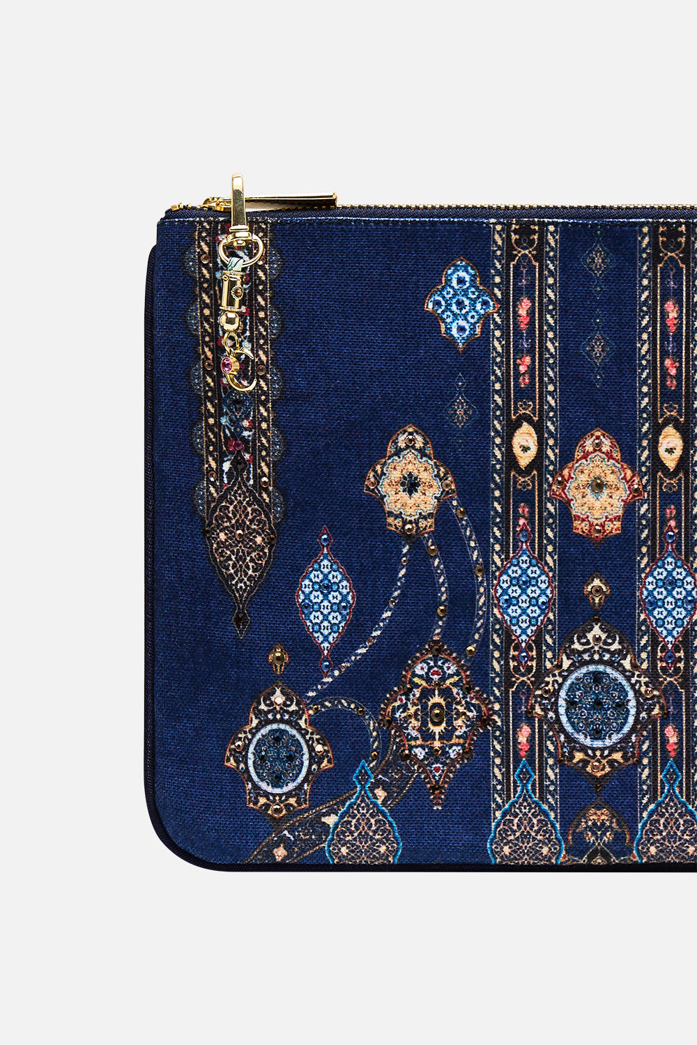 The CAMILLA SMALL CANVAS CLUTCH THE IMPERIAL GATE in our  print.