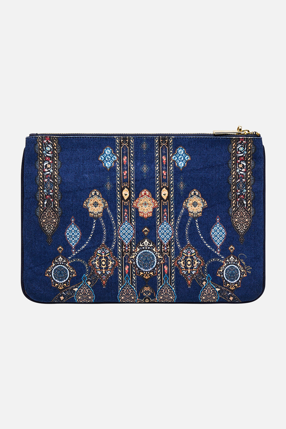The CAMILLA SMALL CANVAS CLUTCH THE IMPERIAL GATE in our  print.