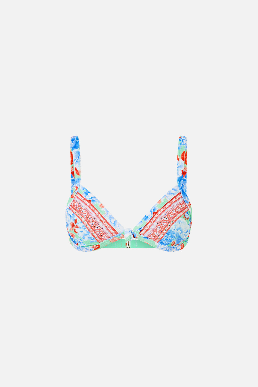 TRI BIKINI TOP WITH KNOT FRONT TOPKAPI POP