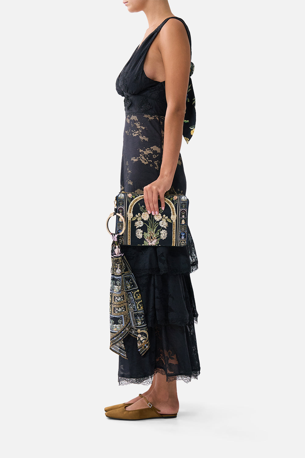 RING SCARF CLUTCH OTTOMAN ELEGANCE