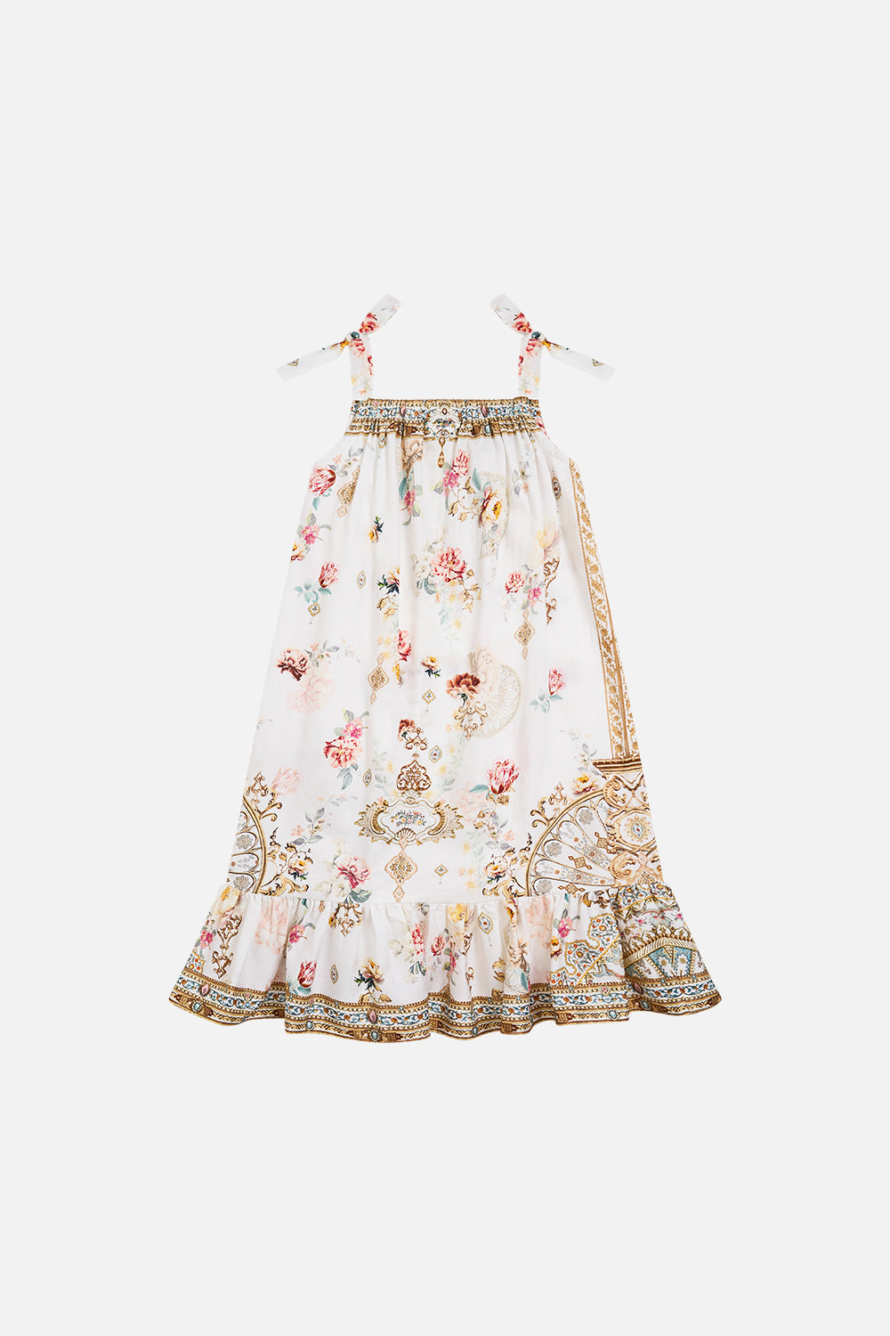 VESTIDO MAXI CON CORDÓN PARA NIÑAS Y TIRANTES DE LAZO DINASTÍA OTOMANA