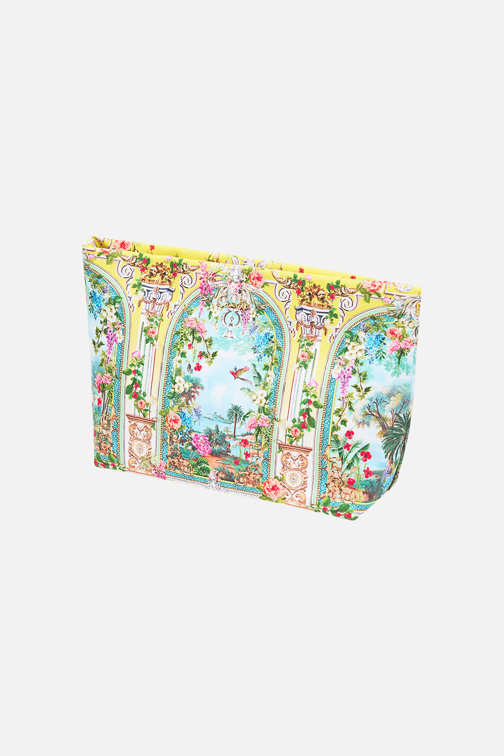The CAMILLA large makeup clutch from our print tales of Topkapi palace, back product view