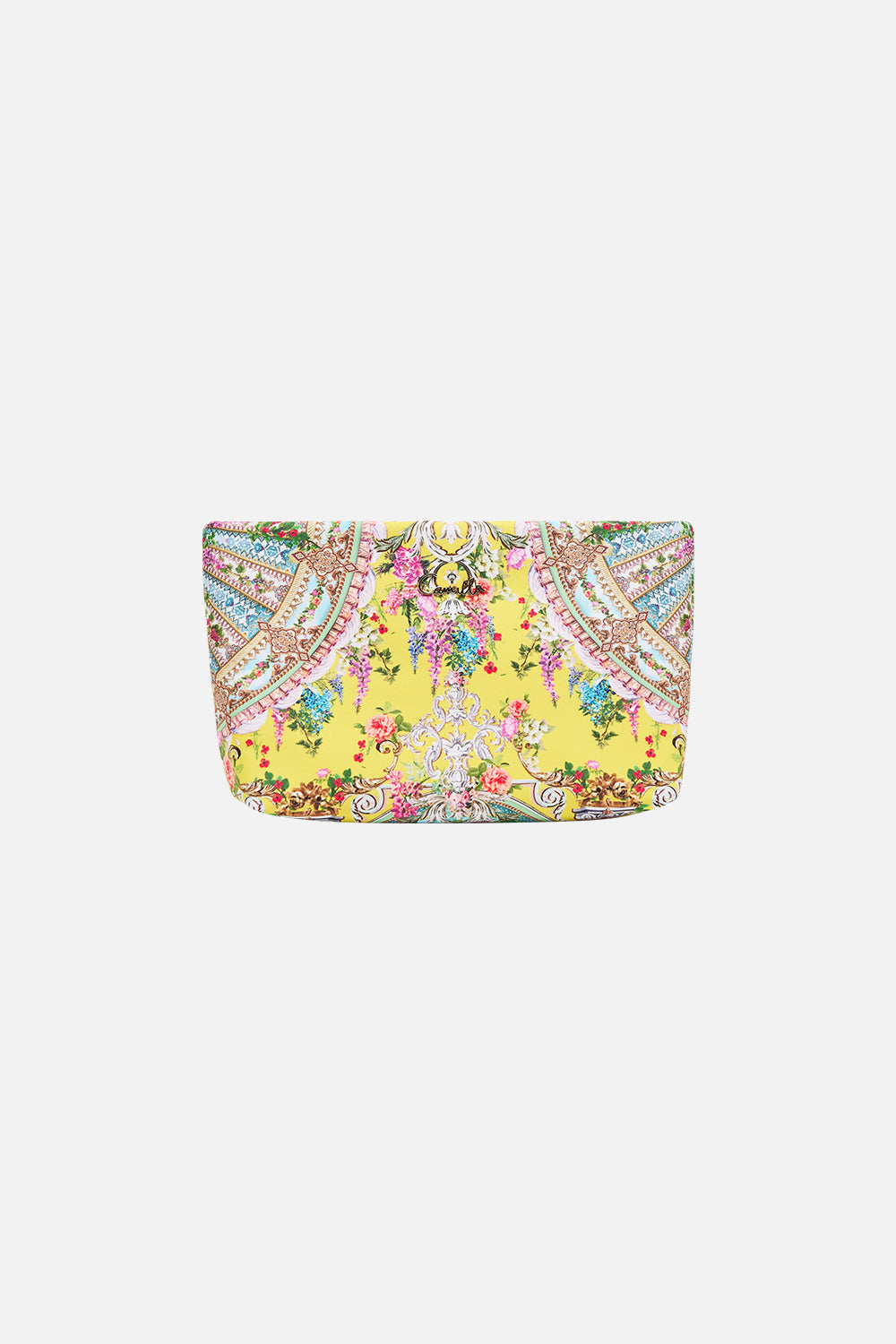 The CAMILLA small makeup clutch from our print tales of Topkapi palace, front product view