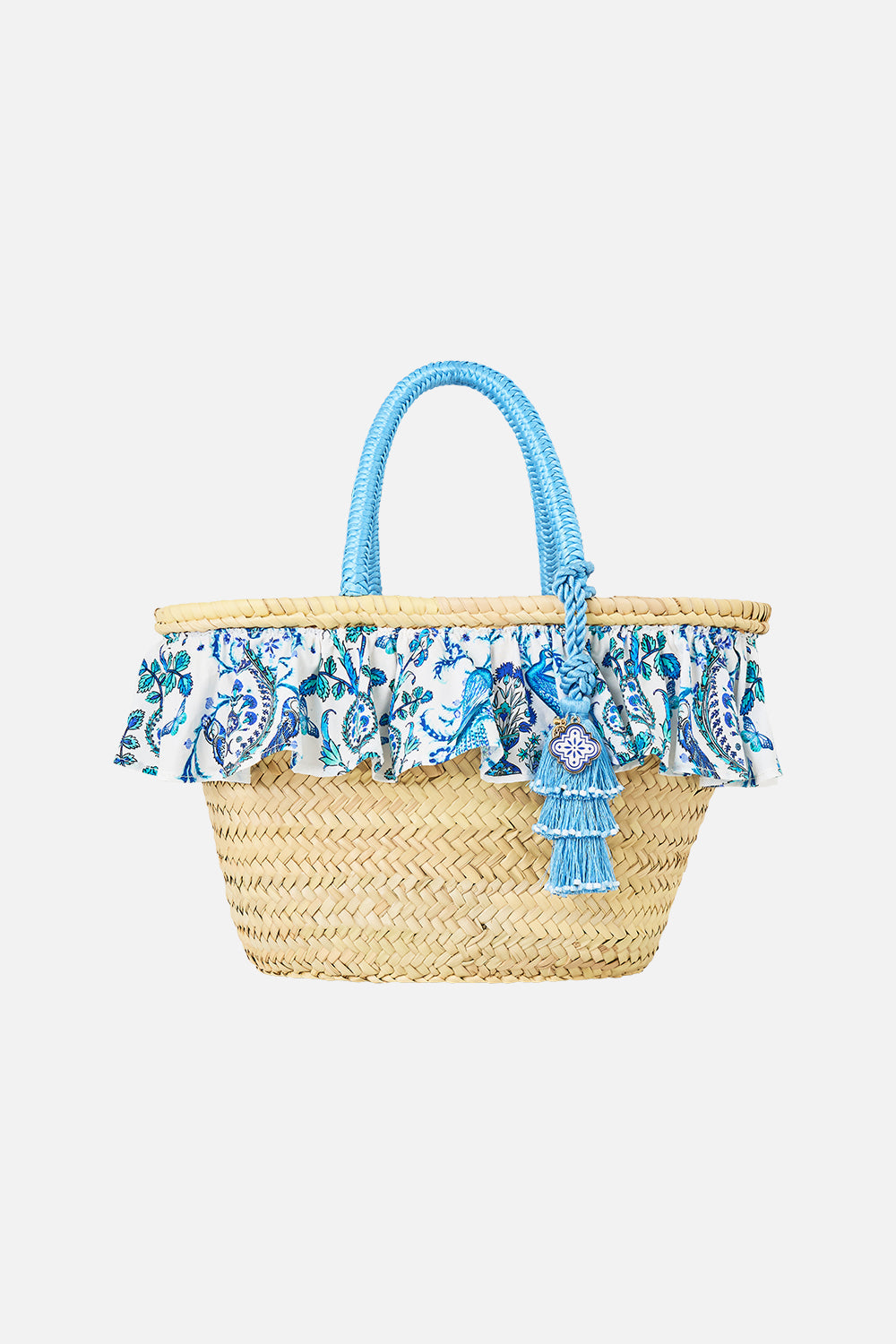 BOLSO DE RAFIA CON BORDE CON VOLANTES ISNIK LULLABY