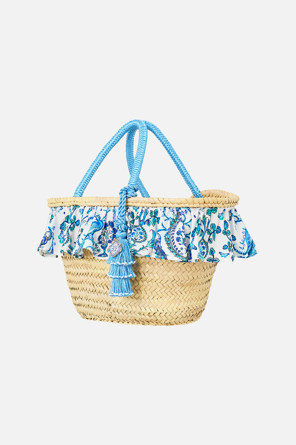 BOLSO DE RAFIA CON BORDE CON VOLANTES ISNIK LULLABY