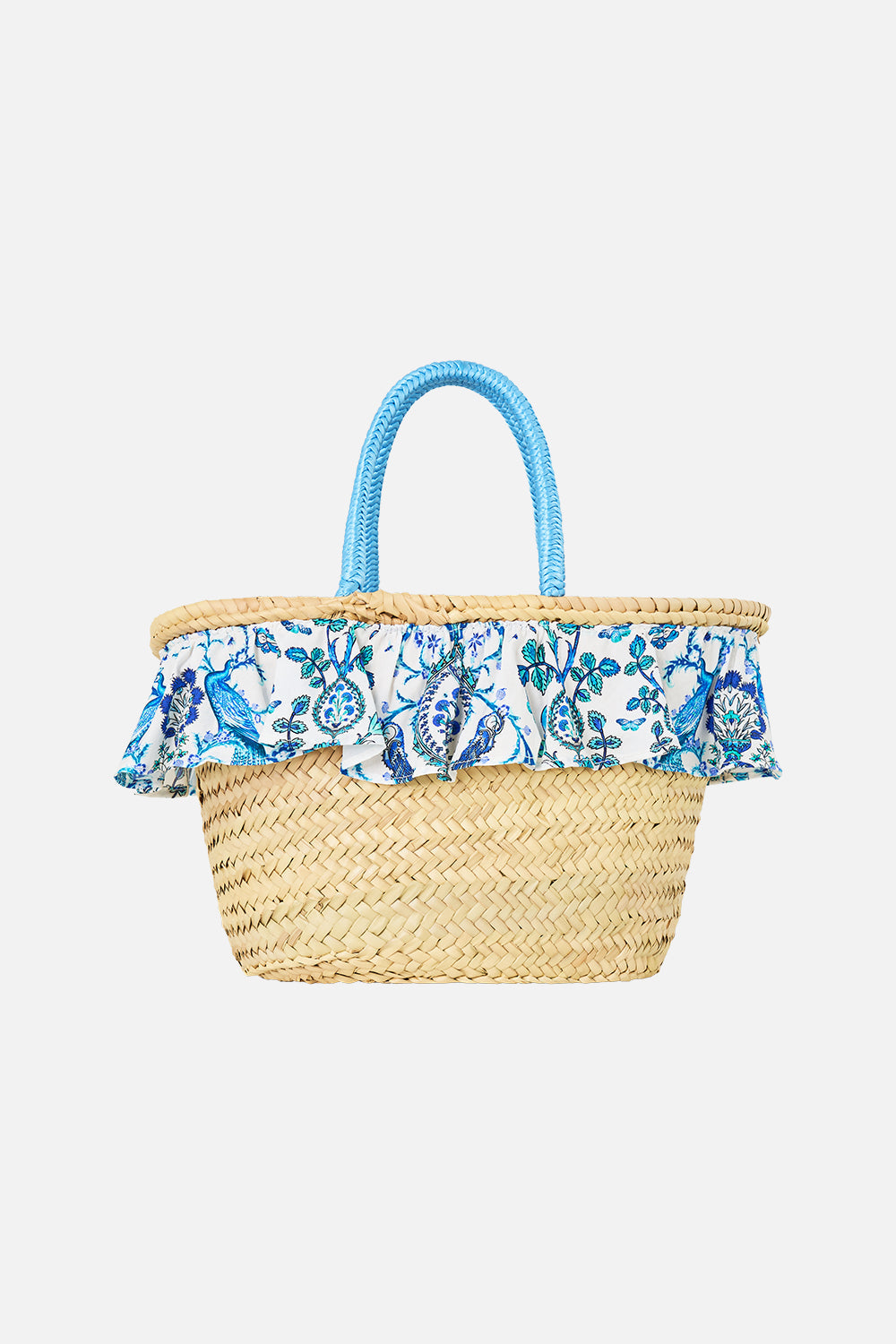 BOLSO DE RAFIA CON BORDE CON VOLANTES ISNIK LULLABY