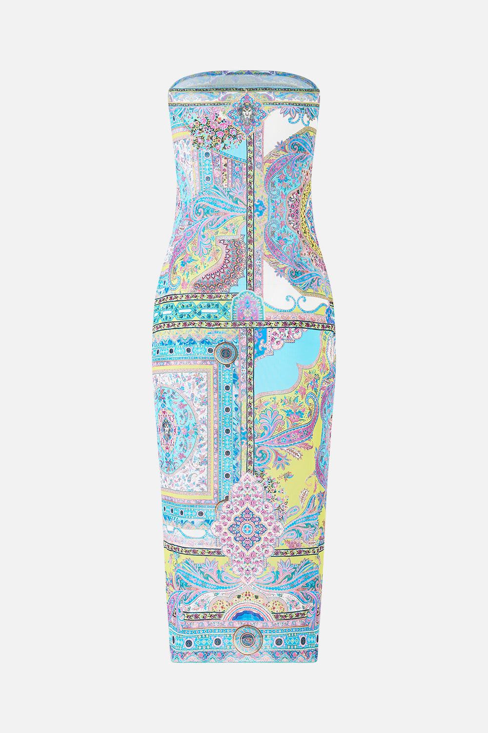 VESTIDO MIDI TUBULAR PLAYERO VIAJE EN ALFOMBRA MÁGICA