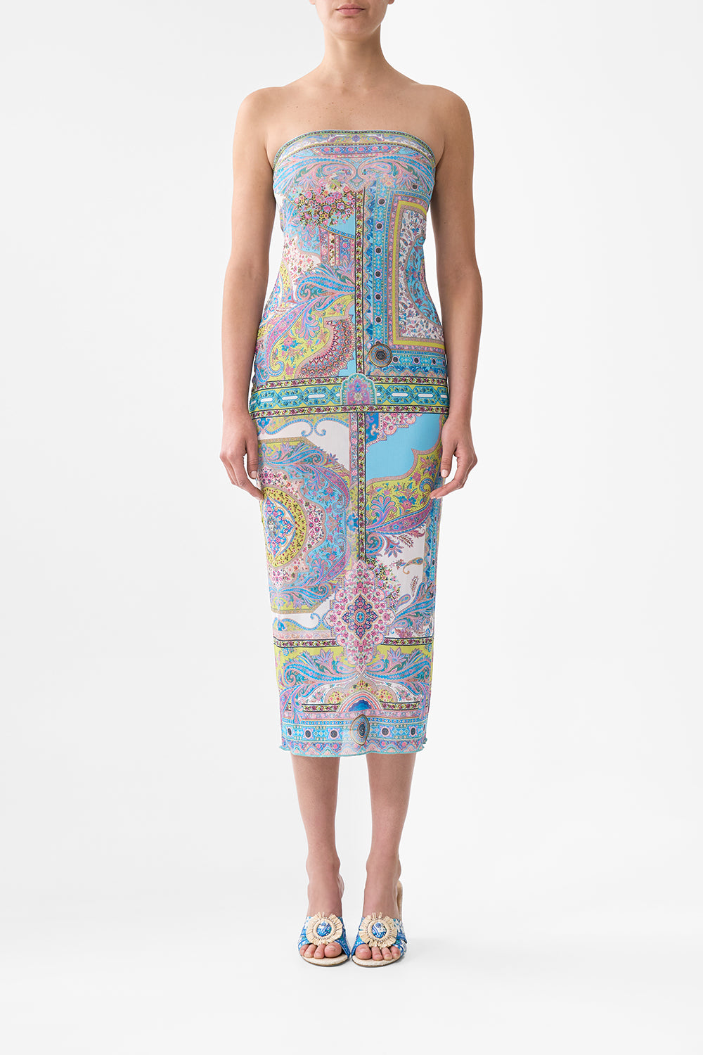 VESTIDO MIDI TUBULAR PLAYERO VIAJE EN ALFOMBRA MÁGICA