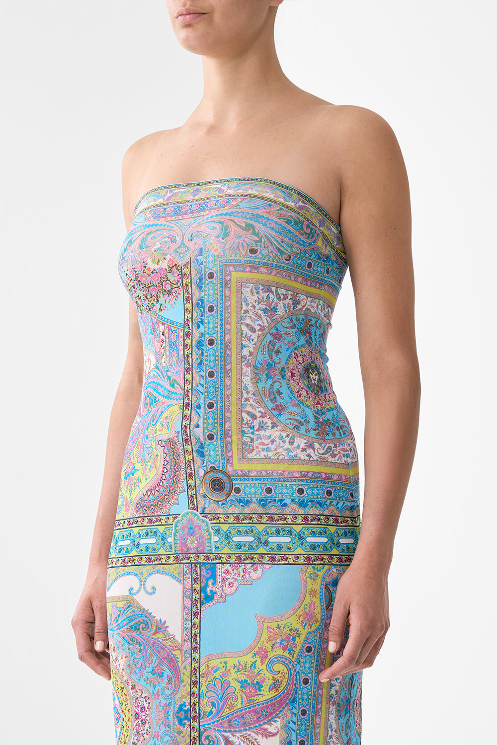 VESTIDO MIDI TUBULAR PLAYERO VIAJE EN ALFOMBRA MÁGICA