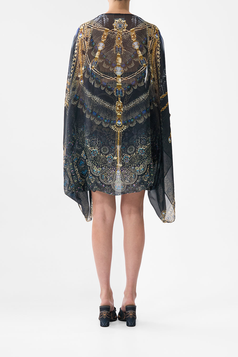 The CAMILLA silk chiffon shrug from our print song of the solstice