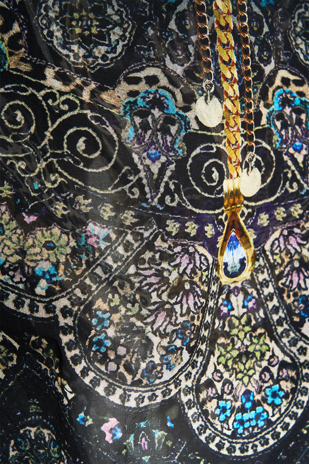 The CAMILLA silk chiffon shrug from our print song of the solstice