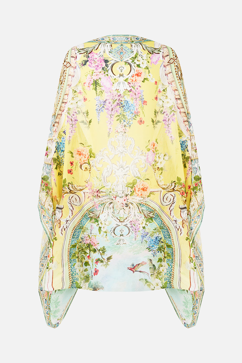 The CAMILLA silk chiffon shrug from our print tales of Topkapi palace, back product view