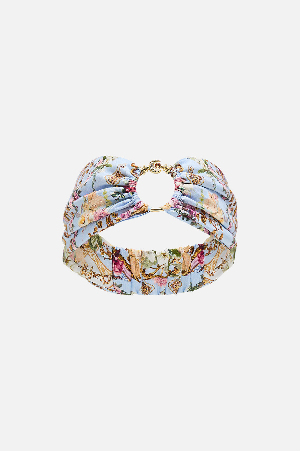 The CAMILLA ring headband from our print tiled in time, front product view