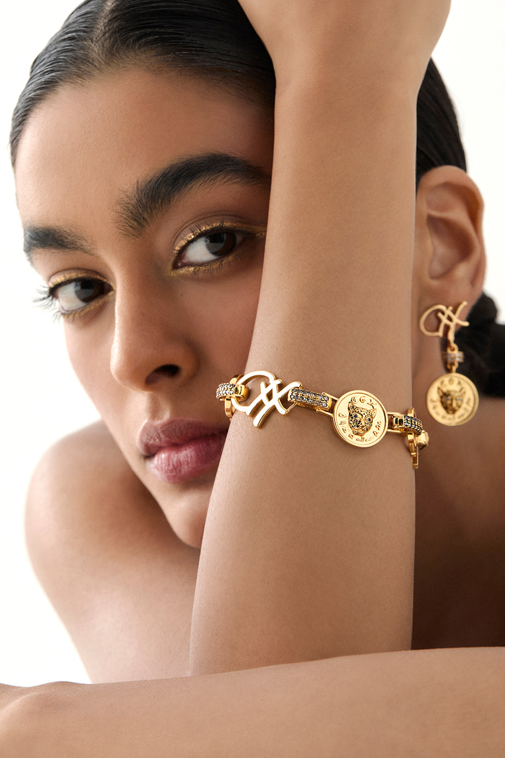 PULSERA DE MONEDAS FIERCE FOLKLORE ORO