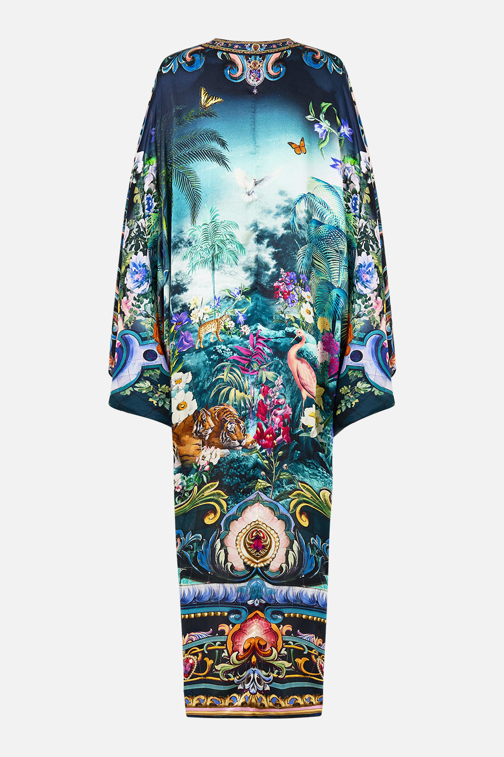 The CAMILLA T Shape Long Kaftan in our Basked In Baroque print.