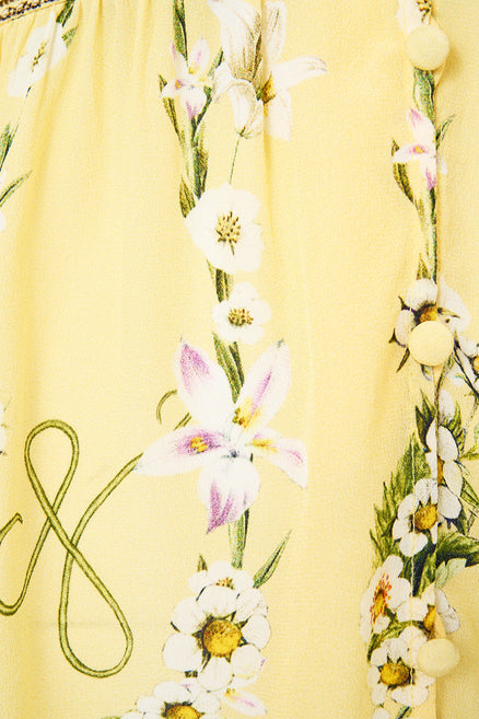 The Daisy Chains Corset Dress With Long Flared Skirt