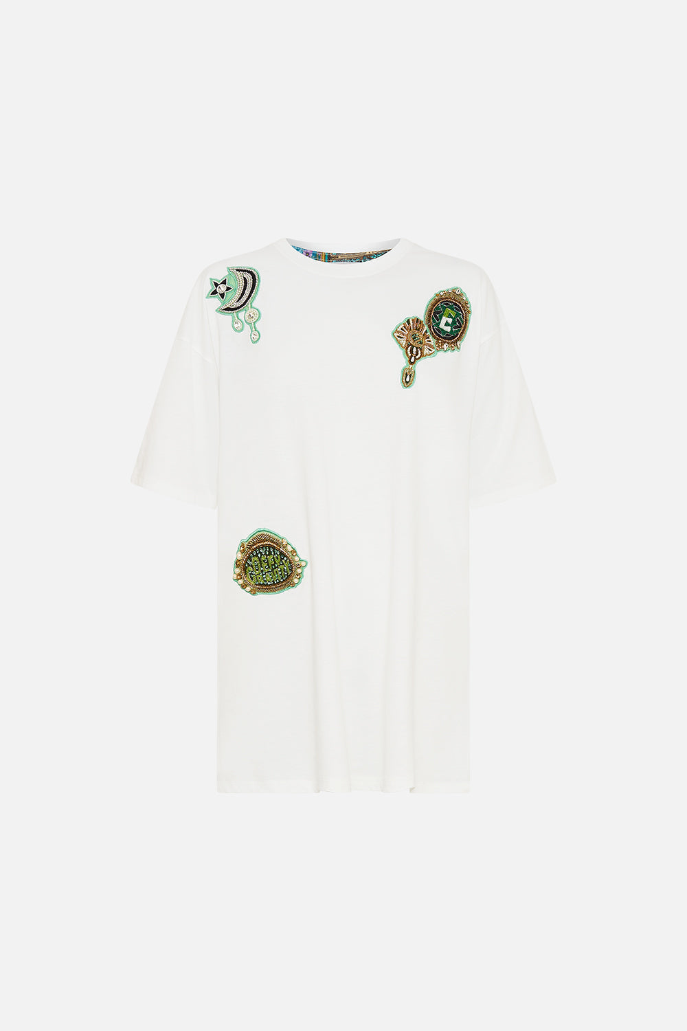 OVERSIZED BAND TEE- WHITE DEFY GRAVITY