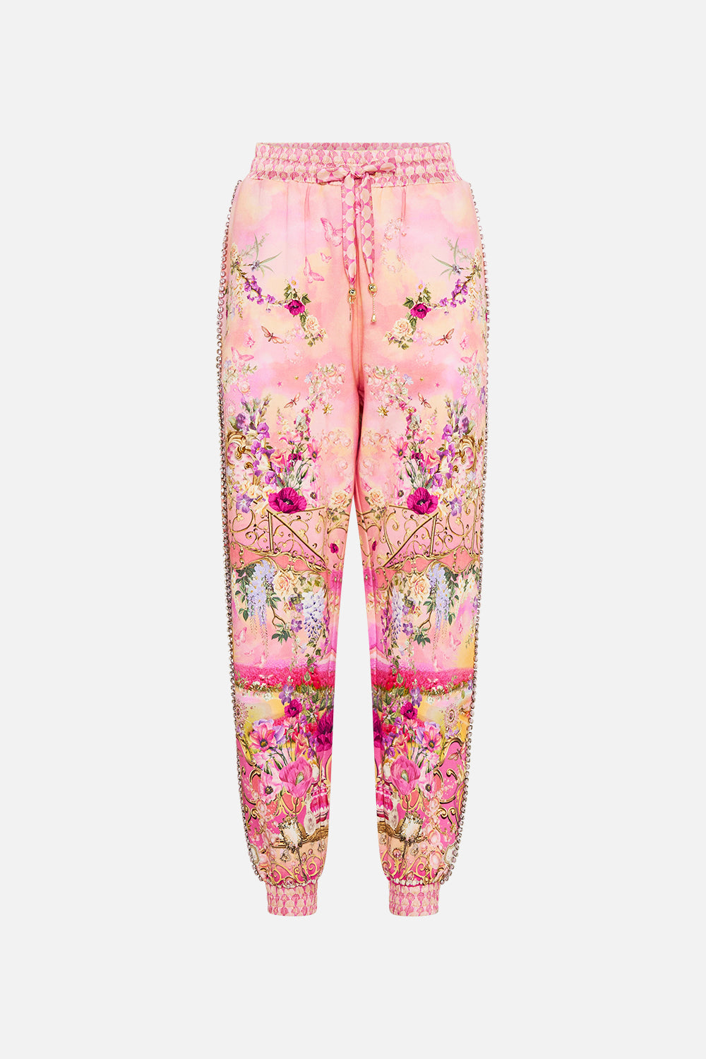 JERSEY TRACK PANT WITH SILK DETAILS TOTALLY OZMOPOLITAN