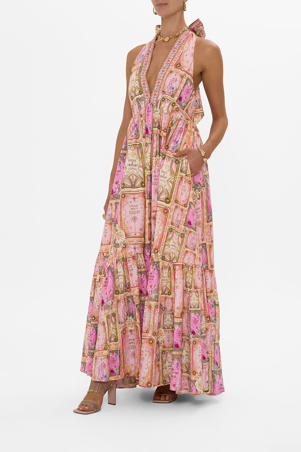 The Totally Ozmopolitan Ruffle Hem Halter Dress | CAMILLA US – CAMILLA