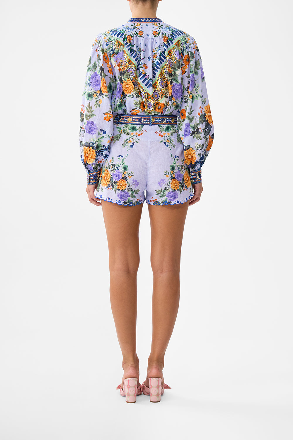 The CAMILLA Tuck Front Short in our Luscious In Lisbon print.