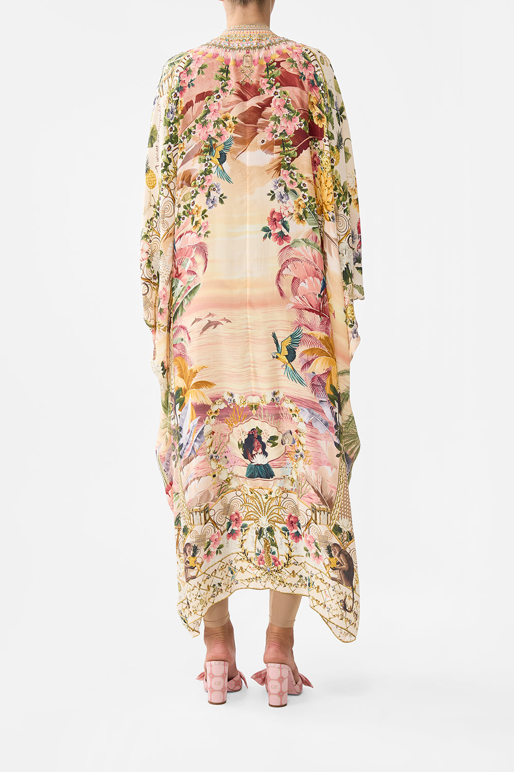 NECK TIE MAXI KAFTAN WELCOME TO THE WHITE LOTUS