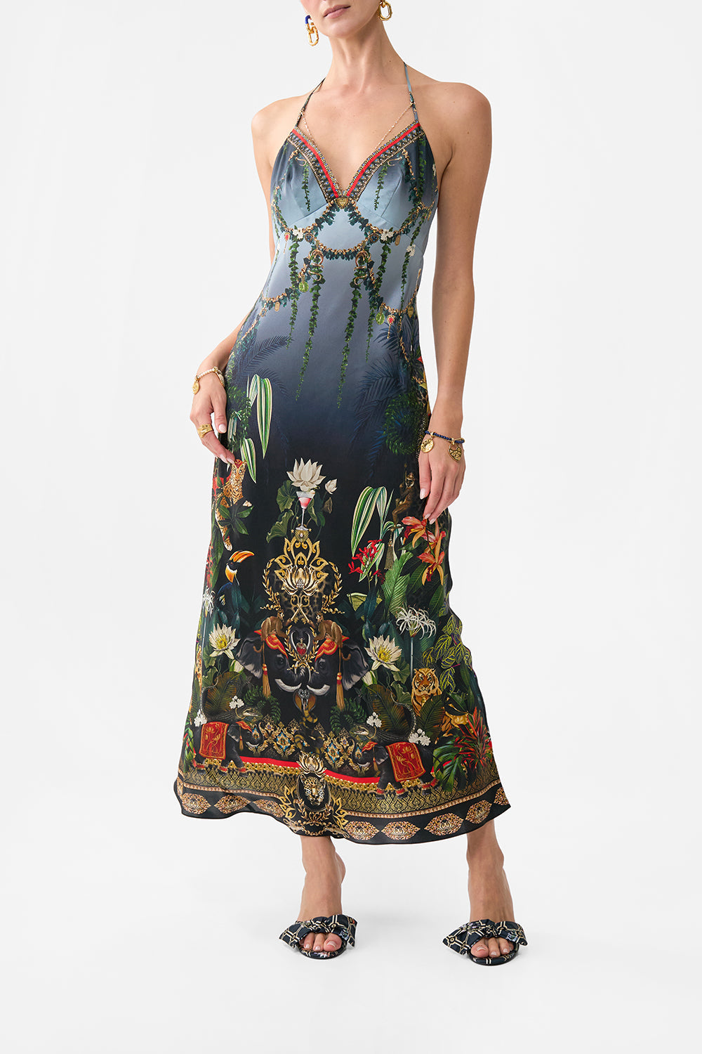 The Ready For My Welcome Drink Chain Detail Slip Dress | CAMILLA